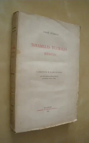 TONADILLAS TEATRALES INEDITAS
