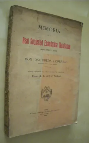 REAL SOCIEDAD ECONOMICA MATRITENSE DESDE 1876 A 1912
