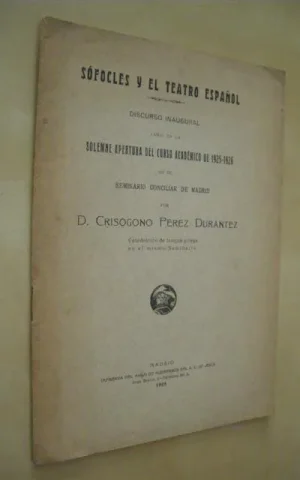SOFOCLES Y EL TEATRO ESPAÑOL