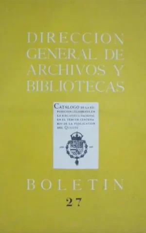 DIRECCIÓN GENERAL DE ARCHIVOS Y BIBLIOTECAS. BOLETIN 27