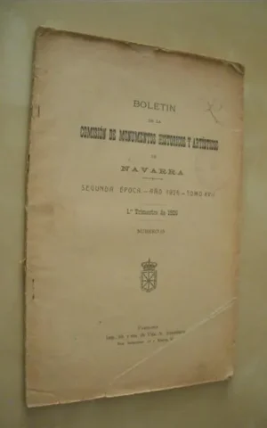 BOLETÍN DE LA COMISIÓN DE MONUMENTOS HISTÓRICOS Y ARTÍSTICOS DE NAVARRA. SEGUNDA ÉPOCA. AÑO 1926. TOMO XVII. PRIMER TRIMESTRE DE 1926. NUMERO 65