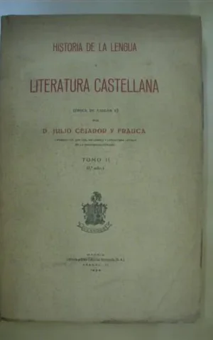 HISTORIA DE LA LENGUA Y LITERATURA CASTELLANA. TOMO II