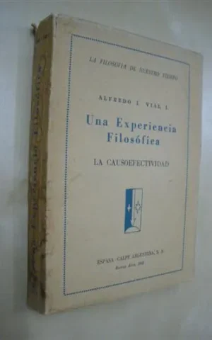 UNA EXPERIENCIA FILOSOFICA. LA CAUSOEFECTIVIDAD