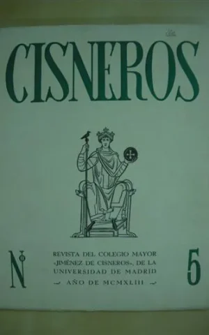 CISNEROS Nº5. REVISTA DEL COLEGIO MAYOR JIMENEZ DE CISNEROS, DE LA UNIVERSIDAD DE MADRID