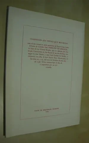 COMPENDIO (EN VERSO) QUE MOVIENDO UNA EFICAZ INSTANCIA PARA PRESENTAR AL SERENISSIMO SEÑOR INFANTE DE CASTILLA DON PHELIPE DE BORBON, SE HIZO DE LAS FIESTAS REALES, QUE EN APLAUSO DEL CELEBRADO CASAMIENTO DE LOS REYES DE LAS DOS SICILIAS, CONSAGRÓ LA MUI.