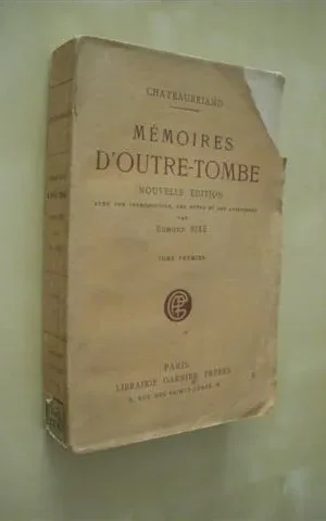 MÉMOIRES D´OUTRE-TOMBE. TOME PREMIER