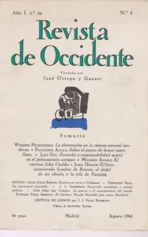 REVISTA DE OCCIDENTE. Nº5. AÑO I. AGOSTO 1963