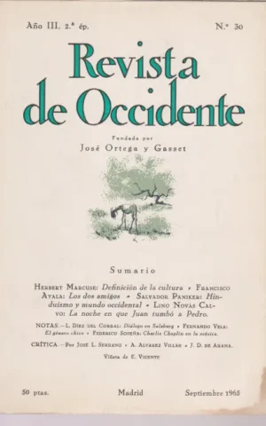REVISTA DE OCCIDENTE. Nº30. AÑO III. SEPTIEMBRE 1965