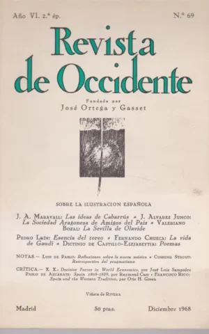 REVISTA DE OCCIDENTE. Nº69. AÑO VI. DICIEMBRE 1968