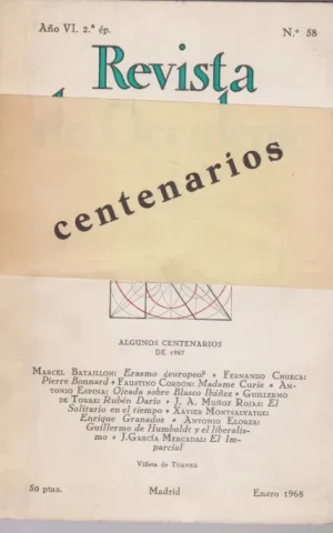 REVISTA DE OCCIDENTE. Nº58. AÑO VI. ENERO 1968