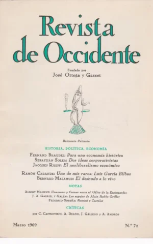REVISTA DE OCCIDENTE. Nº72. MARZO 1969
