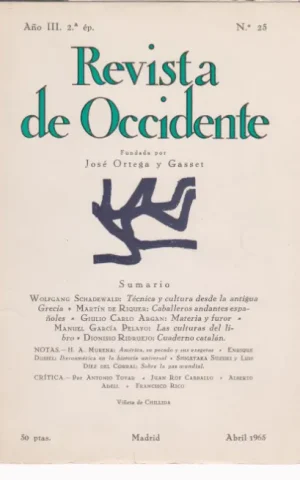 REVISTA DE OCCIDENTE. Nº25. ABRIL 1965