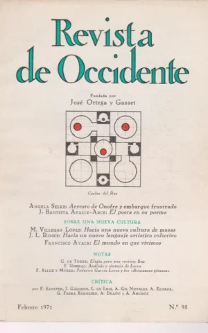 REVISTA DE OCCIDENTE. Nº95. FEBRERO 1971