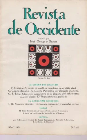 REVISTA DE OCCIDENTE. Nº97. ABRIL 1971