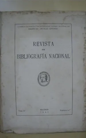 REVISTA DE BIBLIOGRAFÍA NACIONAL. TOMO IV. FASCÍCULO 4º