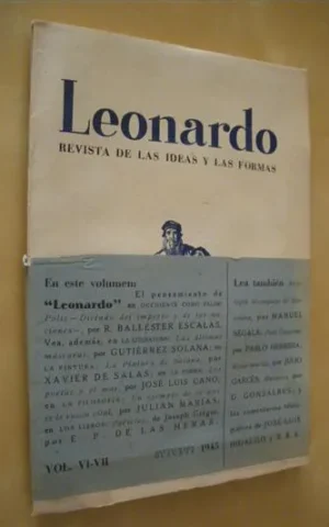 LEONARDO. REVISTA DE LAS IDEAS Y LAS FORMAS. VOLUMEN VI-VII. SEPTIEMBRE OCTUBRE 1945
