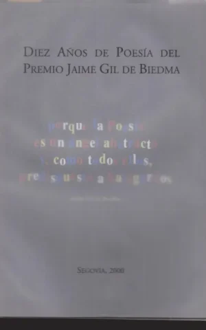 DIEZ AÑOS DE POESÍA DEL PREMIO JAIME GIL DE BIEDMA