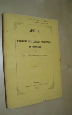 APERÇU DE L´HISTOIRE DES LANGUES NÉOLATINES EN ESPAGNE