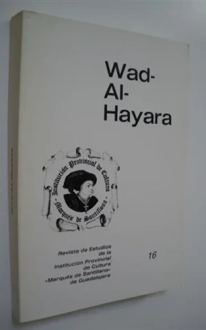 WAD-AL-HAYARA. REVISTA DE ESTUDIOS DE GUADALAJARA. NUM. 16. AÑO 1989