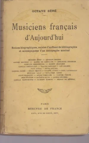 MUSICIENS FRANÇAIS D´AUJOURD D´HUI