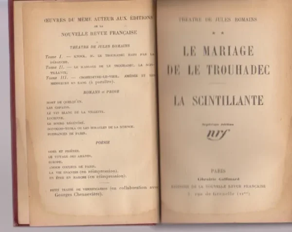 LE MARIAGE DE LE TROUHADEC - LA SCINTILLANTE