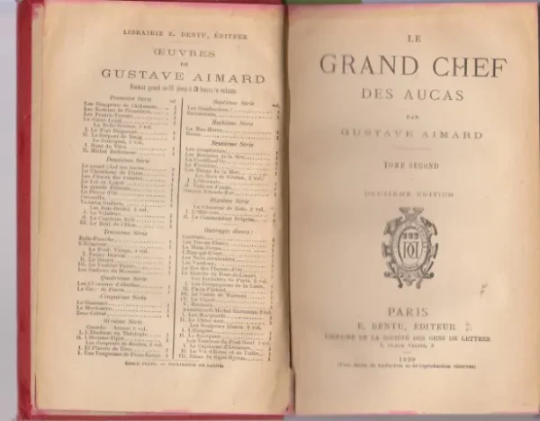 LE GRAND CHEF DES AUCAS. TOME SECOND