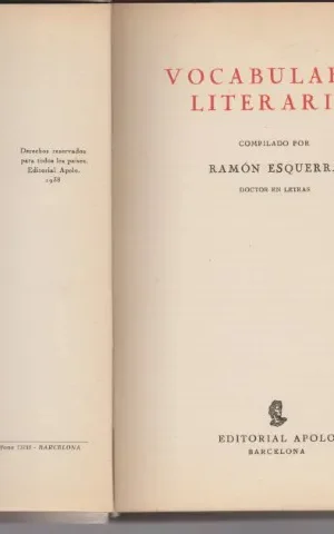 VOCABULARIO LITERARIO