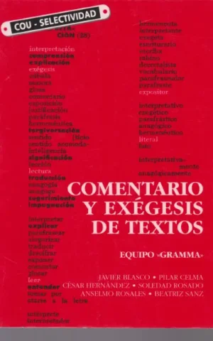 COMENTARIO Y EXEGESIS DE TEXTOS
