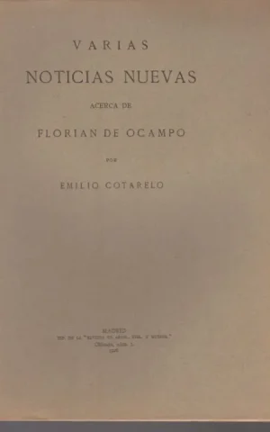 VARIAS NOTICIAS NUEVAS ACERCA DE FLORIAN DE OCAMPO
