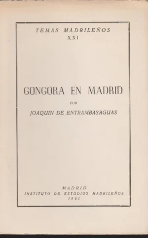 GONGORA EN MADRID