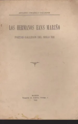 LOS HERMANOS EANS MARIÑO. POETAS GALLEGOS DEL SIGLO XIII