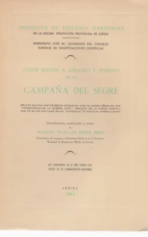 CESAR FRENTE A AFRANIO Y PETREYO EN LA CAMPAÑA DEL SEGRE