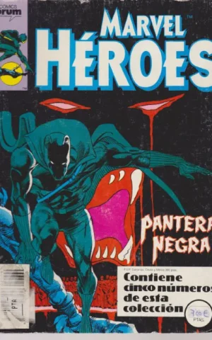 MARVEL HEROES. PANTERA NEGRA. CONTIENE CINCO NUMEROS DE ESTA COLECCION. Nº45 -46-47-48-49
