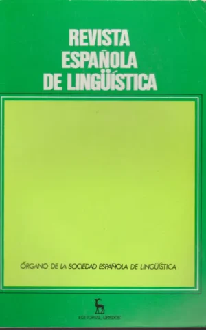 REVISTA ESPAÑOLA DE LINGÜISTICA. AÑO 9. FASC. 1. ENERO-JUNIO 1979
