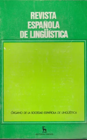 REVISTA ESPAÑOLA DE LINGÜISTICA. AÑO 6. FASC. 2. JULIO-DICIEMBRE 1976
