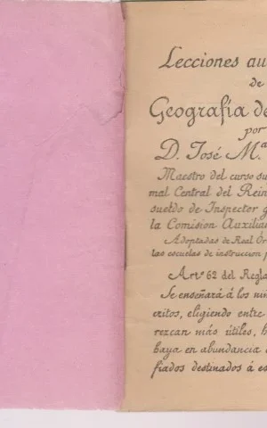 LECCIONES AUTOGRAFIADAS DE GEOGRAFIA DE ESPAÑA