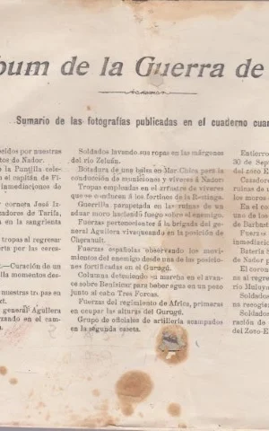 EL ALBUM DE LA GUERRA DE MELILLA. CUADERNO 4