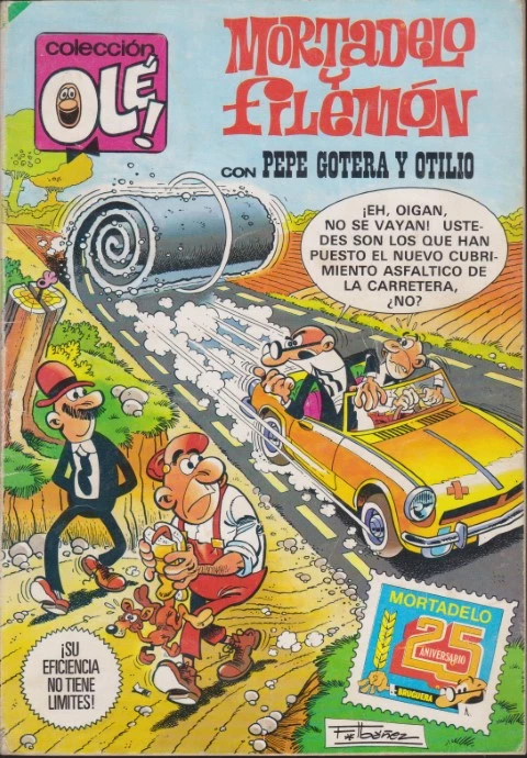 MORTADELO Y FILEMÓN CON PEPE GOTERA Y OTILIO. SU EFICIENCIA NO TIENE LÍMITES. Nº286