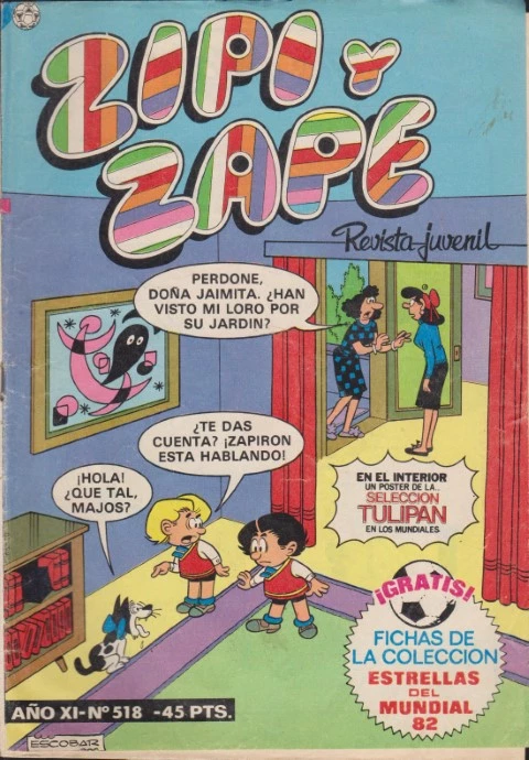 ZIPI Y ZAPE. AÑO XI. Nº518. REVISTA JUVENIL
