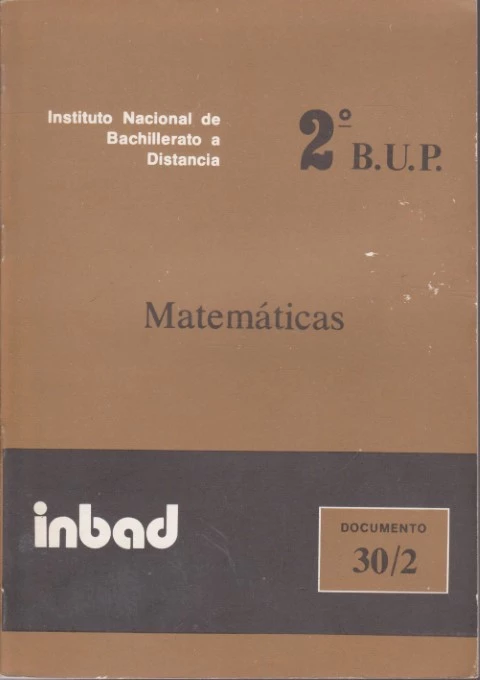 MATEMÁTICAS. BUP 2º CURSO. DOCUMENTO 30/2